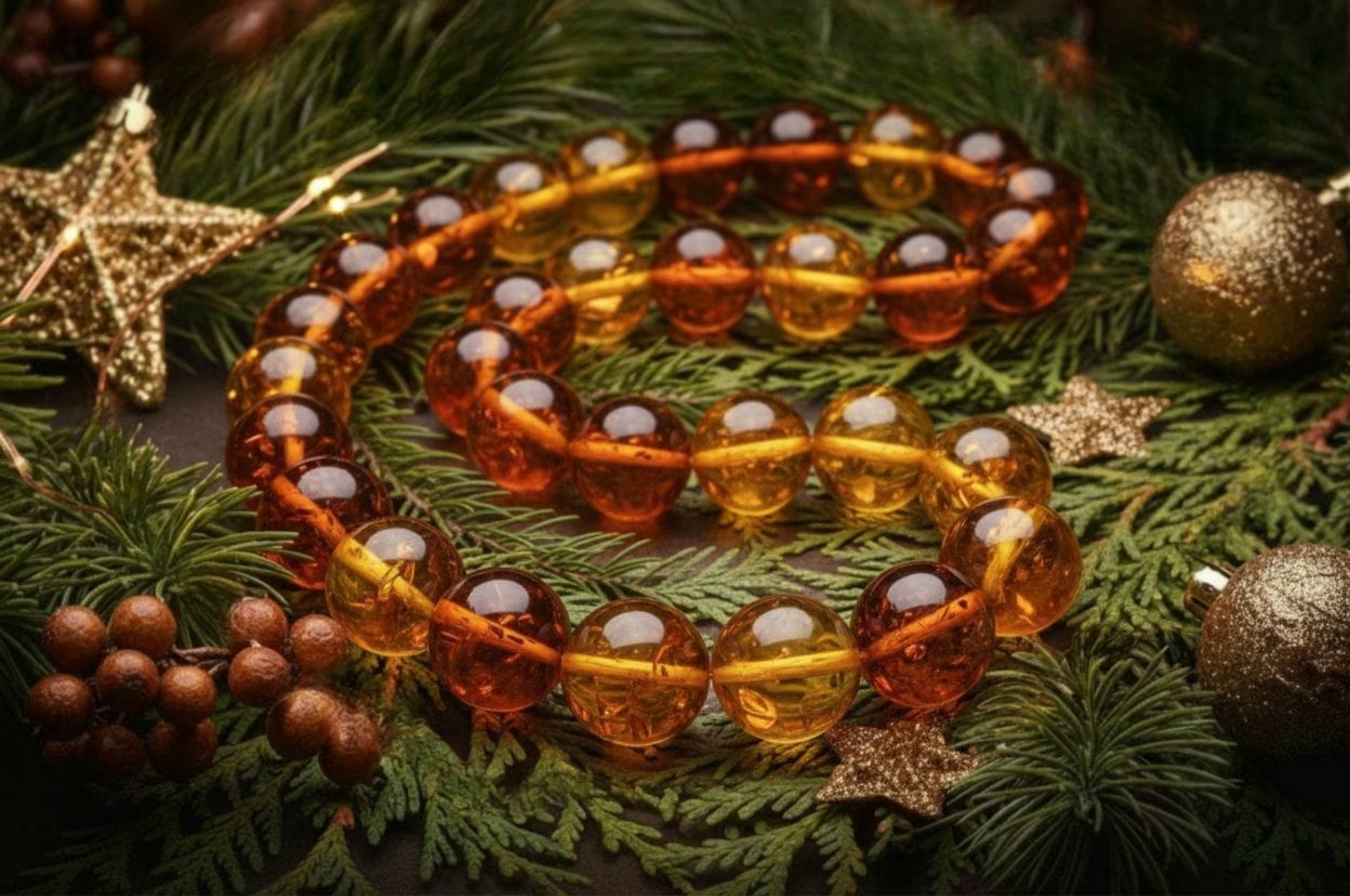 Бусы из янтаря